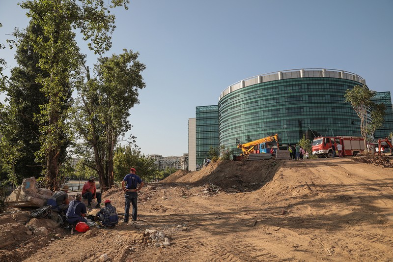 Șantierul unde s-a produs accidentul. Foto: Vlad Chirea