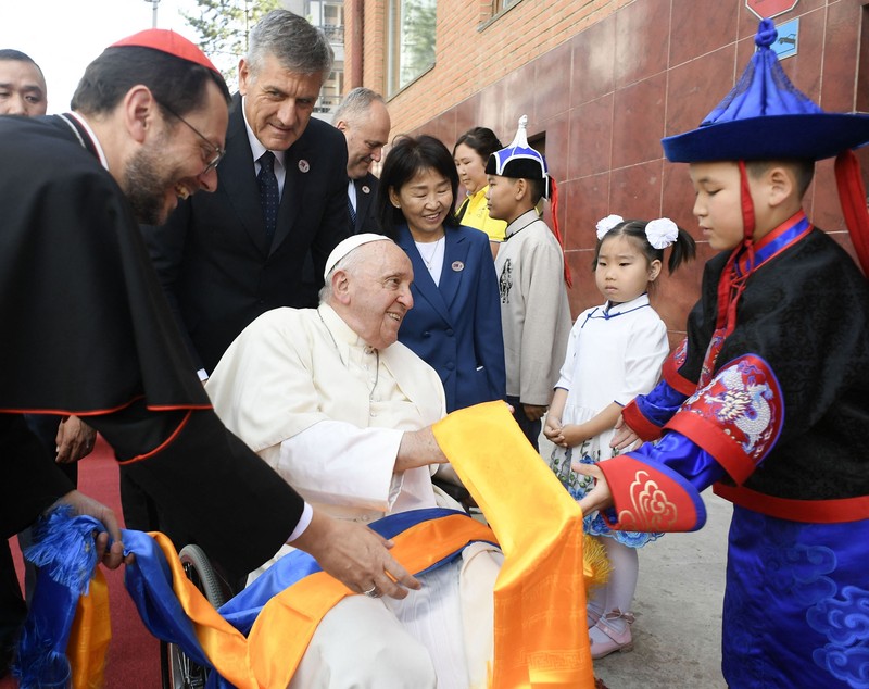 Vizita Papei Francisc în Mongolia: Un zbor de 10 ore și 8.000 de km pentru cei 1.500 de catolici din țară