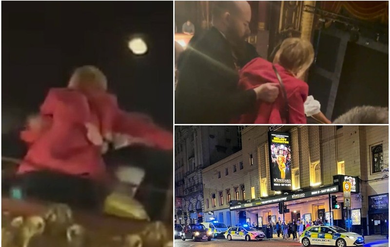 Două spectatoare au fost scoase cu forța din sală, cântau mai tare ca interpreții din muzicalul The Bodyguard. Actorii au oprit piesa, a venit poliția