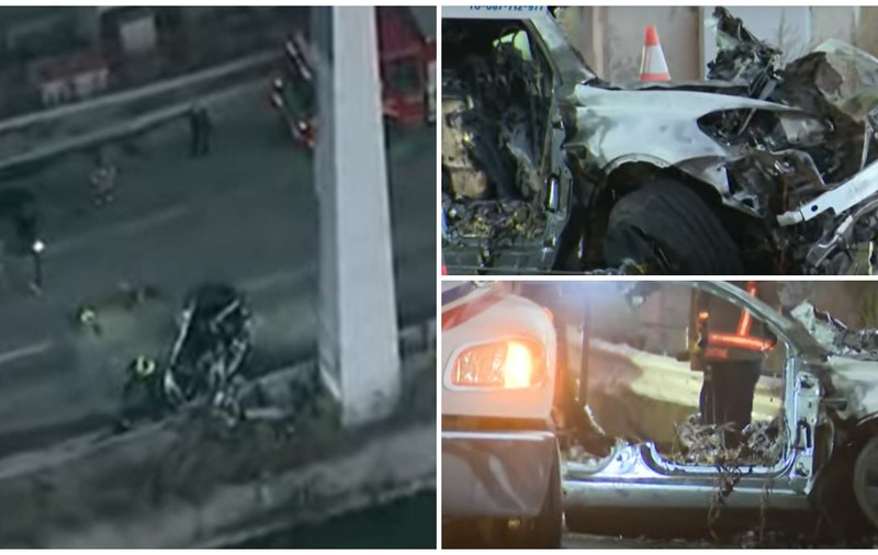 Patru prieteni au murit într-o Tesla în flăcări din care n-au putut să iasă, pentru că s-au defectat ușile electronice, după ce mașina a luat foc | VIDEO
