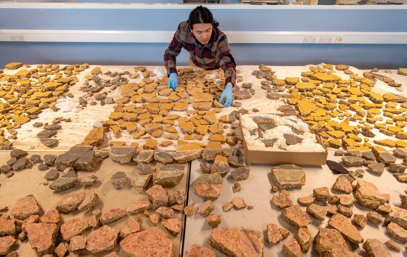 Arheologii britanici au rezolvat un puzzle vechi de 2000 de ani, format din bucățile unui zid roman