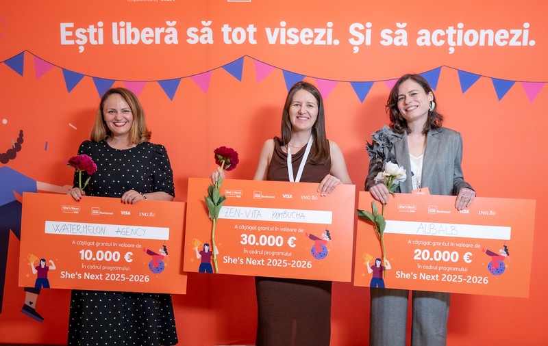 Trei antreprenoare din România câștigă granturi She’s Next în valoare totală de 60.000 de euro