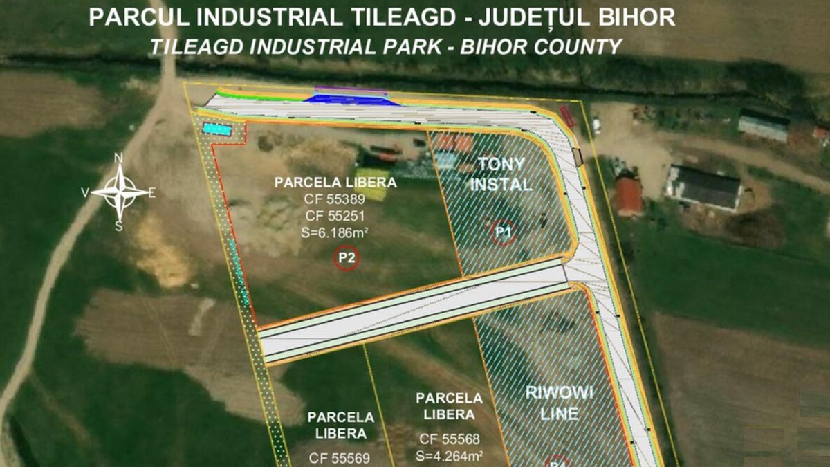 Parcele din Parcul Industrial Tileagd din Oradea, România