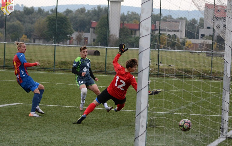 Fotbal. Fetele de la Olimpia Cluj au câştigat derby-ul cu ASA Târgu Mureş