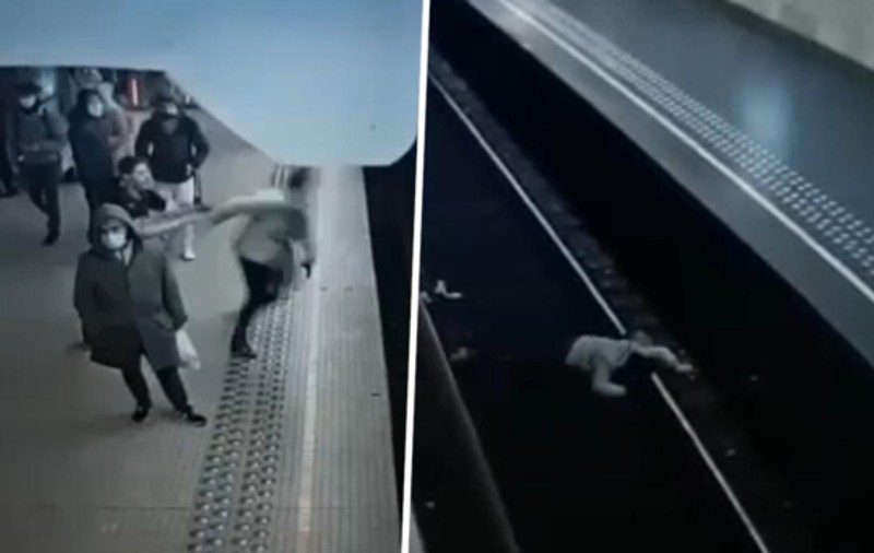 VIDEO | Femeie aruncată de pe peron în fața trenului care se apropia, într-o stație de metrou din Bruxelles