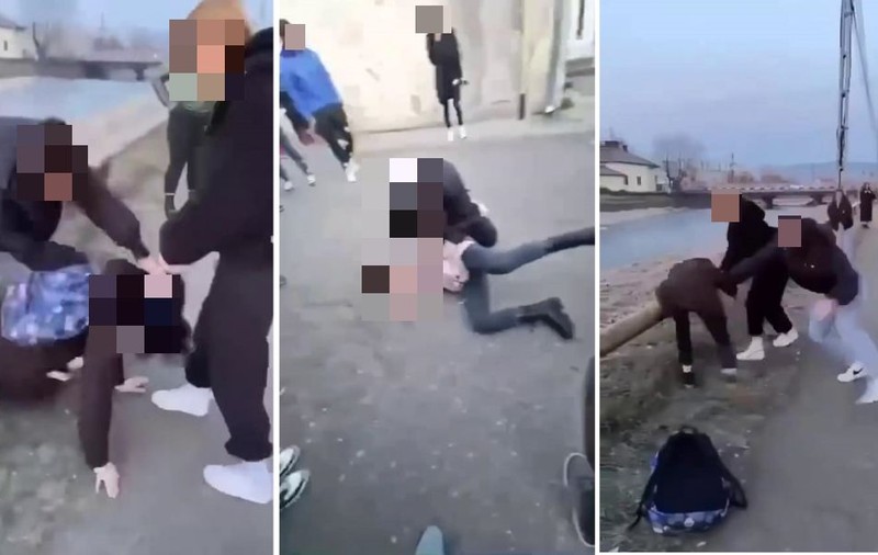 Bătaie cu pumnii și cu picioarele între mai multe eleve, în fața unui liceu din Hațeg și într-o sală de clasă