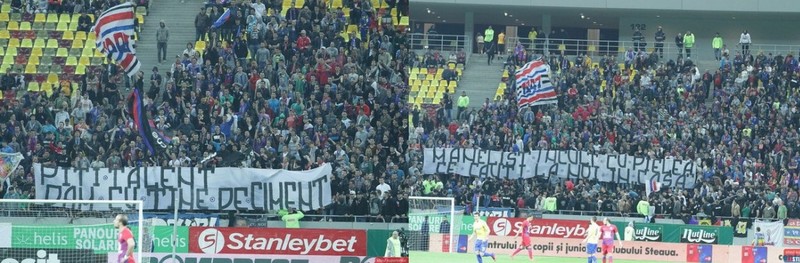 Piţi Talent a fost ameninţat cu bătaia de suporterii campioanei FOTO: romanianultras.net