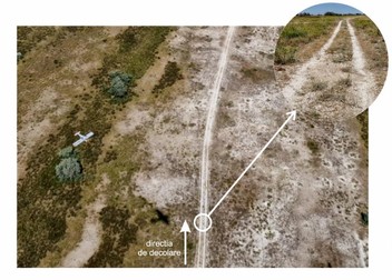 Drumul de pământ, evidențiere denivelare. Sursa foto: aias.gov.ro