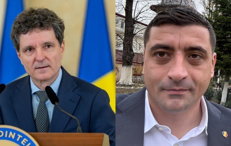 Un colaj cu Nicușor Dan și George Simion