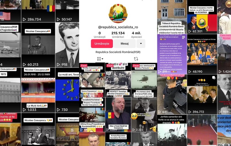 Mii de imagini şi videoclipuri care glorifică perioada comunistă, folosite pe conturi false de TikTok și Facebook