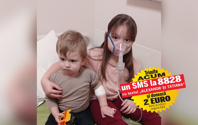 Pentru a lupta cu imunodeficiența primară, frații Alexandr și Tatiana trebuie să facă transplant de măduvă. Procedura costă 690.000 de dolari și poate fi făcută în Israel