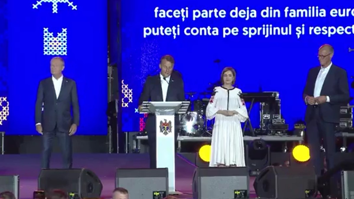 Lideri europeni, la Zua Independenței, în Republica Moldova. Foto Captură video