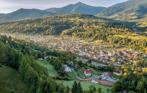 Vedere aeriană a localității Borșa