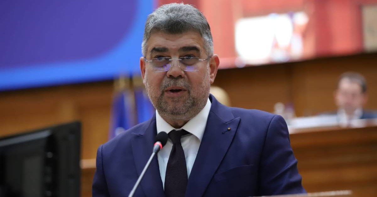 marcel ciolacu in timpul discursului la investirea Guvernului