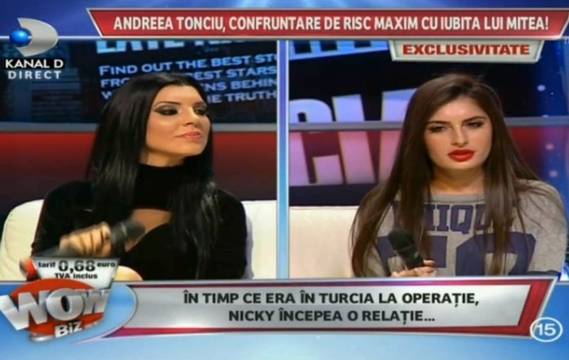 Războiul PIȚIPOANCELOR! Tonciu și iubita lui Mitea, gata să se ia la bătaie în platoul unei televiziuni