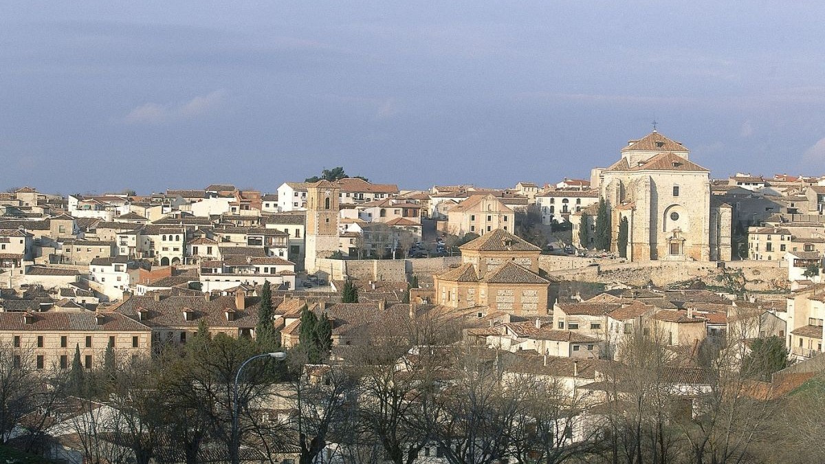 Imagine panoramică a localității spaniole Chinchon, 20 decembrie 2023