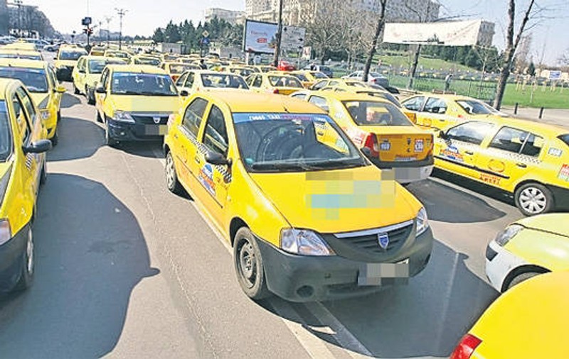 PROTEST de amploare al taximetriştilor în București! Vezi ce vor șoferii!