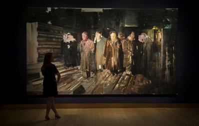 „Nickelodeon”, de Adrian Ghenie, expusă la Christie's, în Londra, în septembrie 2016, înainte de licitație | Foto: EPA