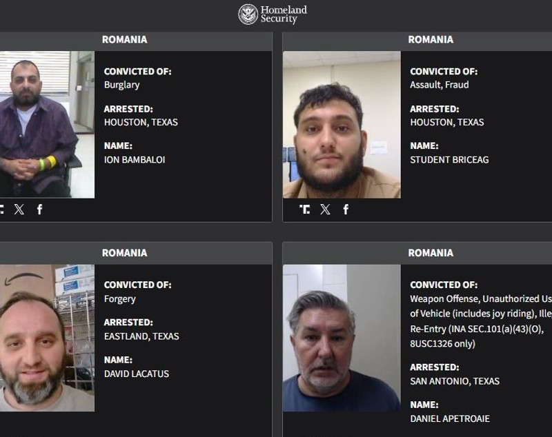 România, țara europeană cu cei mai mulți infractori arestați de ICE în SUA în ultimii cinci ani