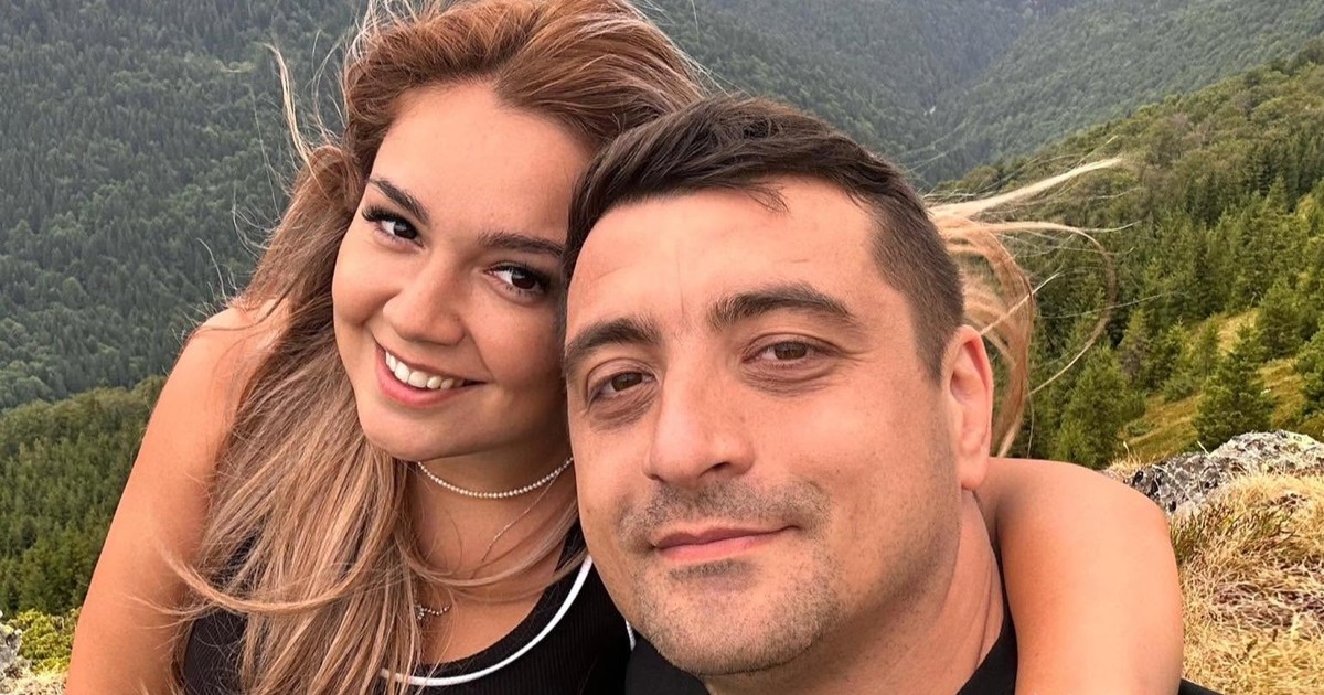 George Simion și Ilinca, soția lui, selfie in varf de munte
