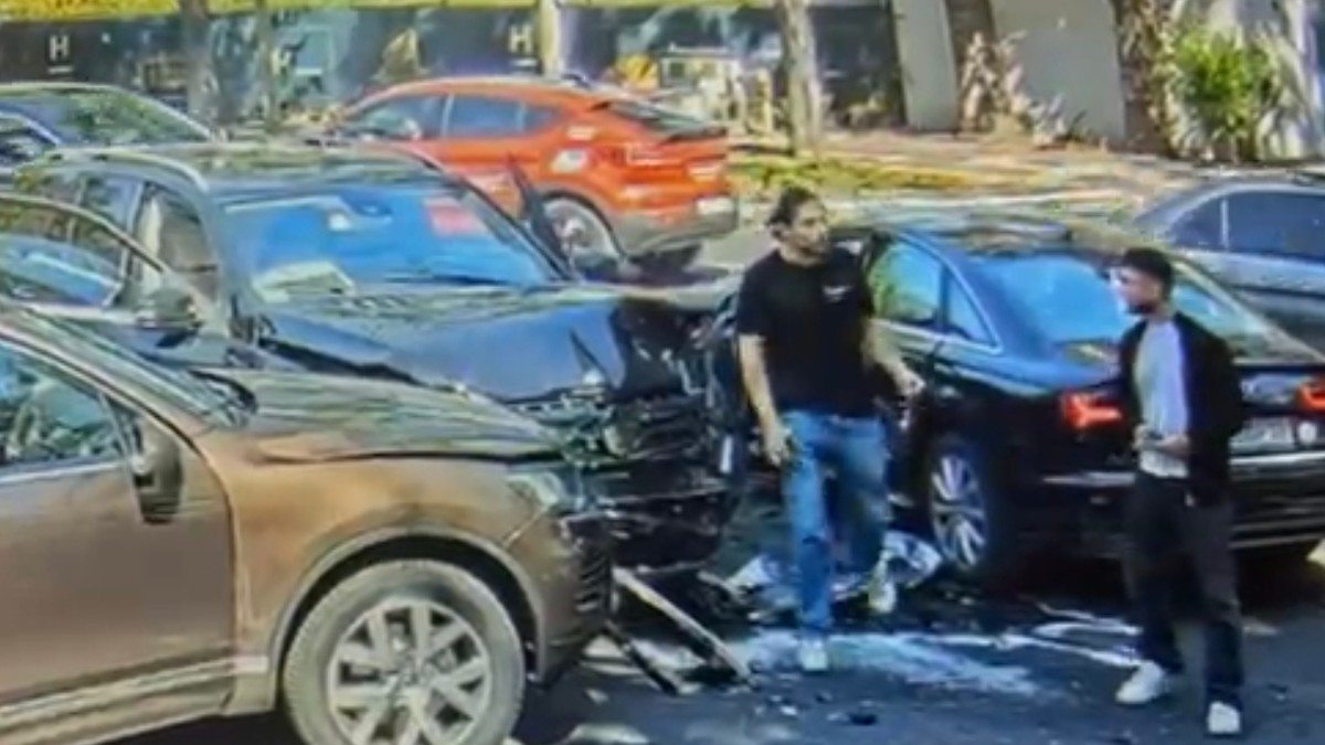 Toto Dumitrescu, fiul lui Ilie Dumitrescu, la câteva secunde după accidentul din Primăverii