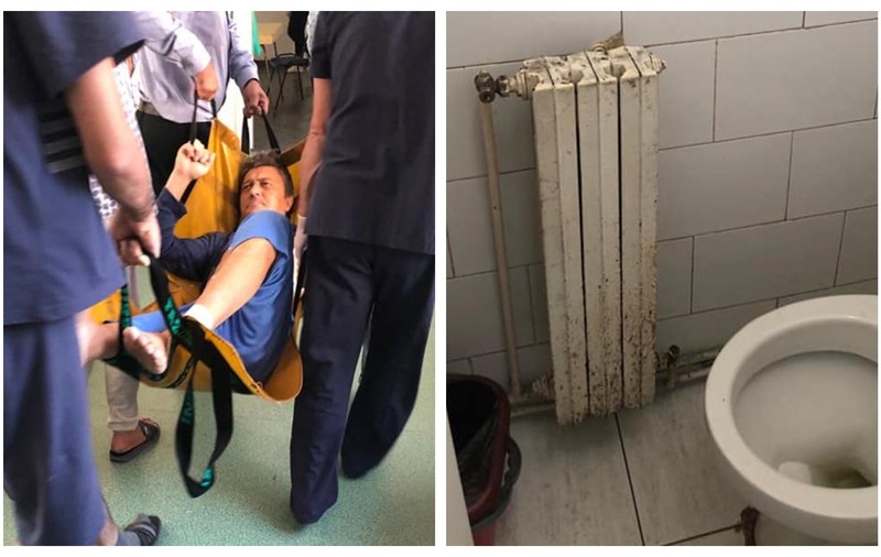 Oamenii cărați cu pături, mucegai și mizerie în saloane, la Spitalul din Târgoviște. Manager: „Pozele sunt vechi”