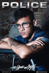 Neymar JR. este imaginea unei firme celebre de ochelari. foto. Police.com