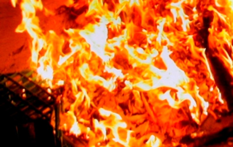 Incendiu în centrul Capitalei