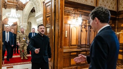 Summitul B9 de la Cotroceni. Nicușor Dan a avut o întâlnire bilaterală cu Volodimir Zelenski: „Ne dorim ca industria noastră să beneficieze de expertiza ucraineană”