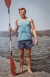 Vasile Dîba, la Jocurile Olimpice de la Los Angeles, din 1984. A ieșit pe locul al patrulea la kaiac individual 500 de metri și al șaptelea la proba de 1.000 de metri | Foto: Vasile Dîba / Facebook