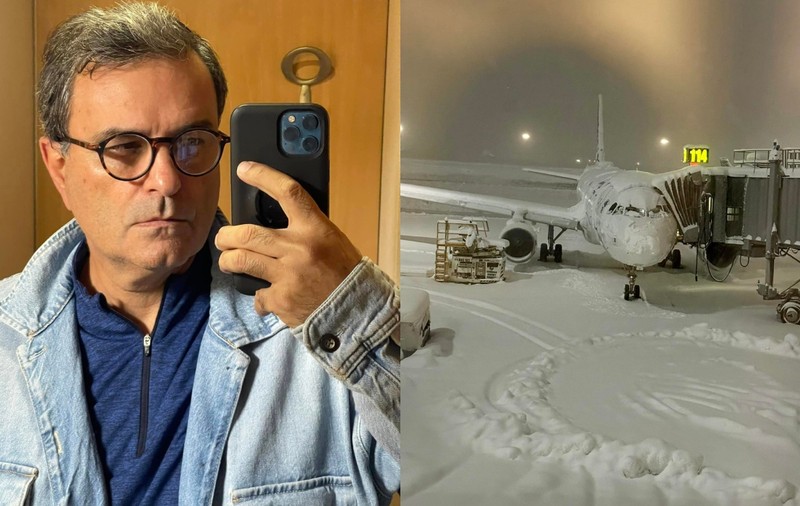 Lucian Mîndruță, blocat pe Aeroportul Otopeni din cauza zăpezii. Jurnalistul trebuia să zboare către Washington: „Știți povestea cu Nicușor la Consiliul lui Trump”