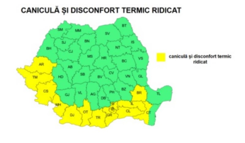 Joi, termometrele vor indica până la 37 de grade Celsius. Foto: ANM
