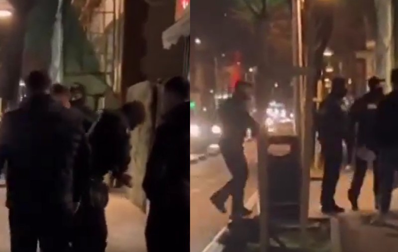 Imagini de la scandalul provocat de bărbatul din Constanța care a ameninţat luptătorii SAS aflaţi în misiune, publicate de polițiști
