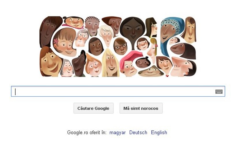GOOGLE sărbătoreşte ZIUA FEMEII cu un logo special