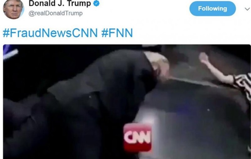 VIDEO VIRAL | Donald Trump șochează pe Twitter cu un video în care "se ia la trântă" cu CNN