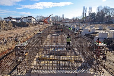 Șantierul stadionului din Târgoviște