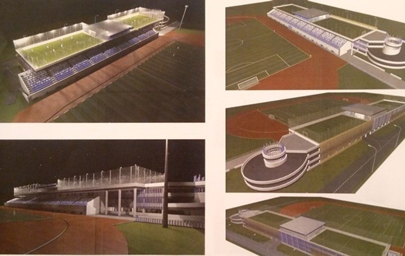 Stadion modernizat la Timișoara. Tribună SF, cu terenuri de antrenament pe acoperiș!