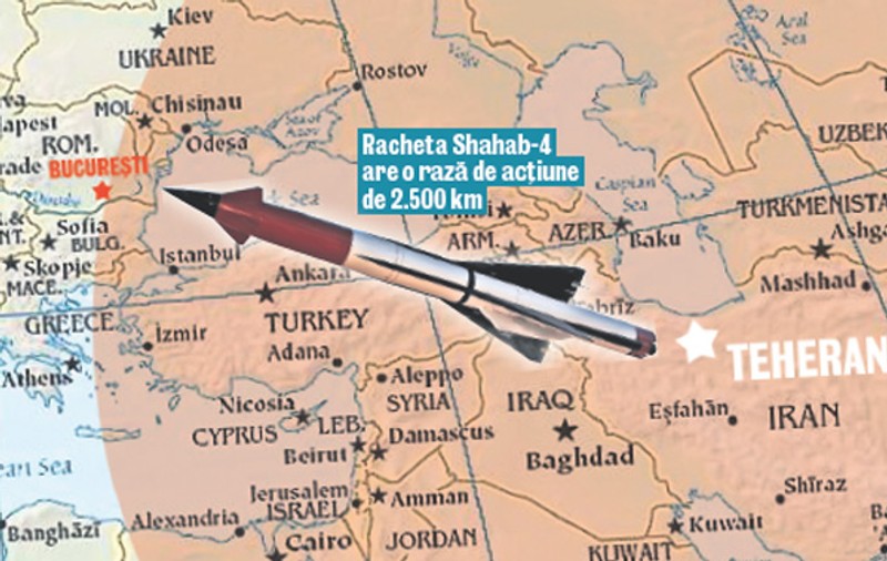 Racheta nucleară iraniană ar putea lovi România!