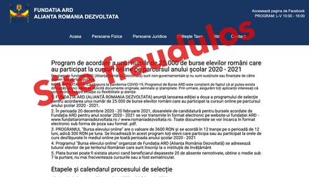 Captură a site-ului via Edupedu