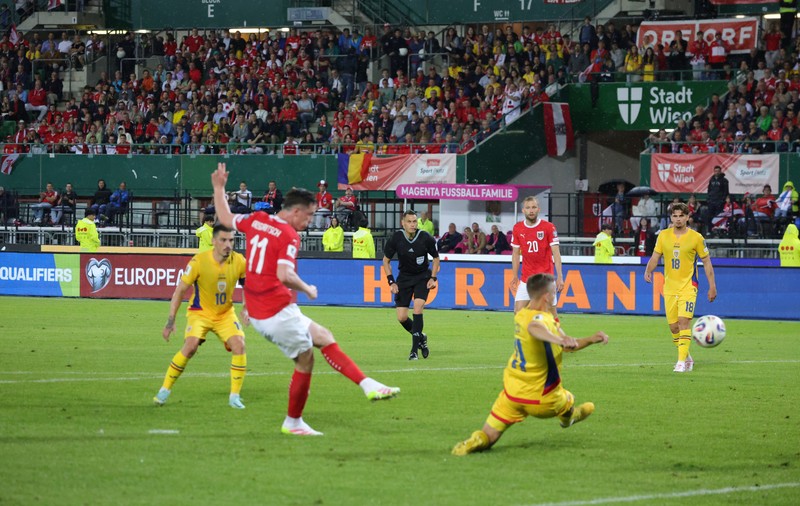 Austria - România 2-1, în preliminariile CM 2026. Tricolorii s-au înclinat în Austria. Golul marcat de Tănase în ultimul minut nu a fost suficient