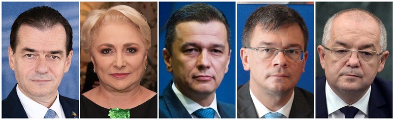 Ludovic Orban, Viorica Dăncilă, Sorin Grindeanu, Mihai Răzvan Ungureanu, Emil Boc