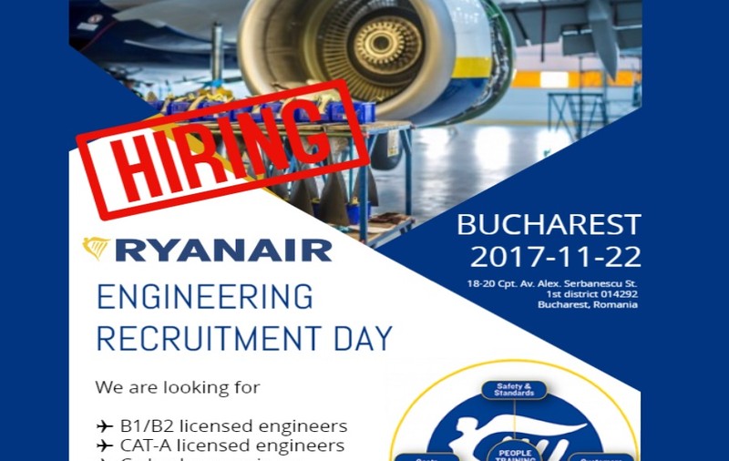 (P) Ryanair caută noi angajați în București. Ce joburi sunt disponibile și cum poți să aplici
