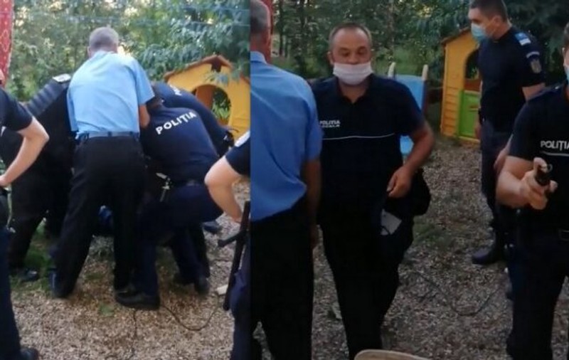 VIDEO | Polițist din Hunedoara, cercetat disciplinar după ce a folosit spray lacrimogen în timpul unei acțiuni