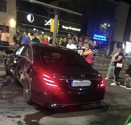 Imagine de la accidentul produs pe șoseaua Olteniței, în sectorul 4. Foto: Infotrafic Romania