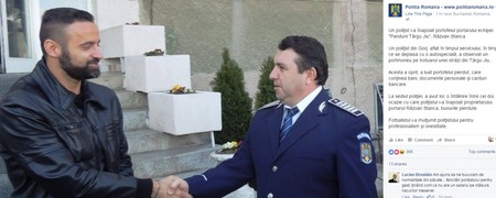 Stanca și polițistul care l-a ajutat să-și recapete actele