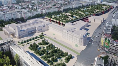 Machetă. Așa va arăta Piața Gării de Nord din București după demolarea Policlinicii CFR Gara de Nord
