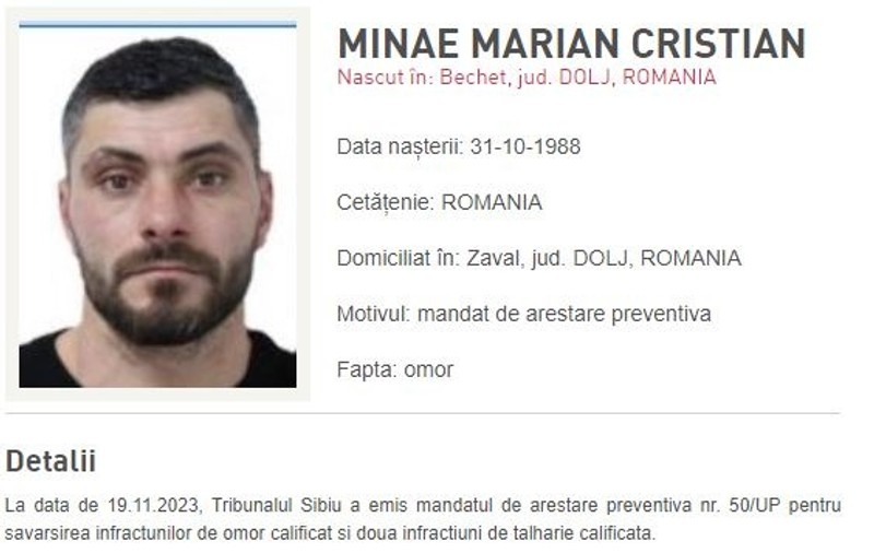 Marian Cristian Minae, suspect în cazul uciderii omului de afaceri Adrian Kreiner, va fi adus în țară din Irlanda