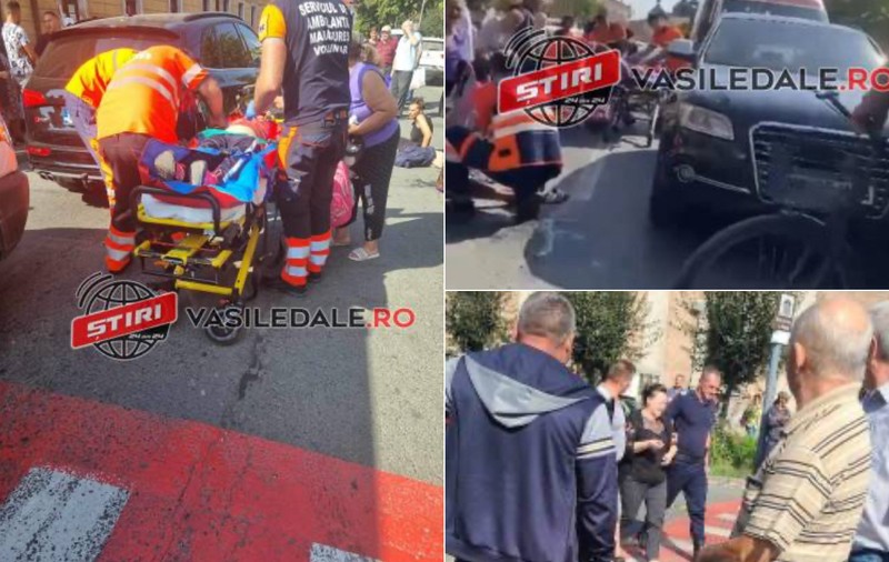 Fetiță de 10 ani, bunica și mătușa ei, spulberate de o șoferiță pe trecerea de pietoni, lângă școală, în Sighetu Marmației