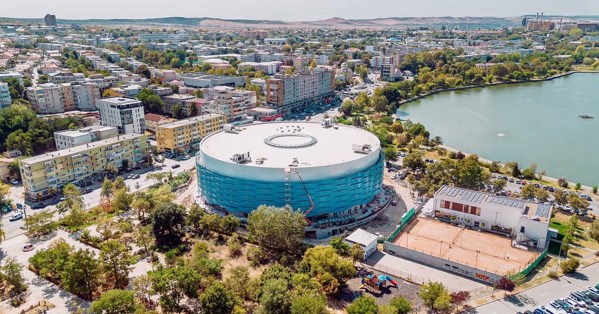 Sala polivalentă din Tulcea, imagine aeriana