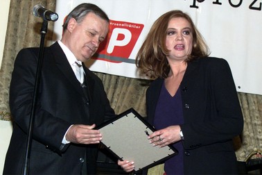 Cristina Topescu, alături de tatăl său, Cristian Topescu